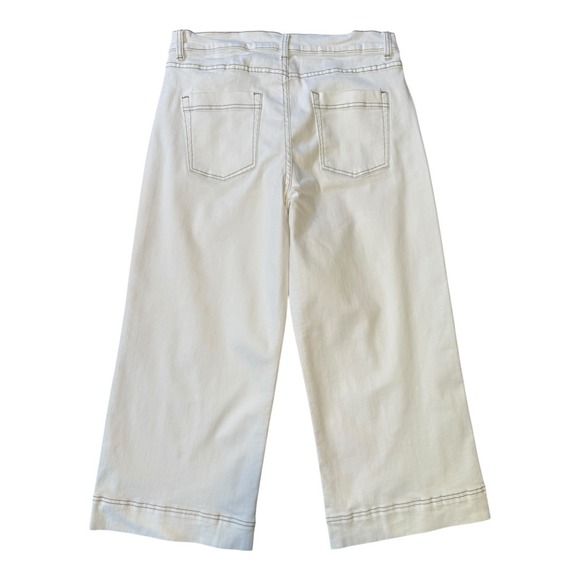 For The Republic Women's Natural White Crop Wide Leg Jeans Size 14 New With Tags - Picture 2 of 6